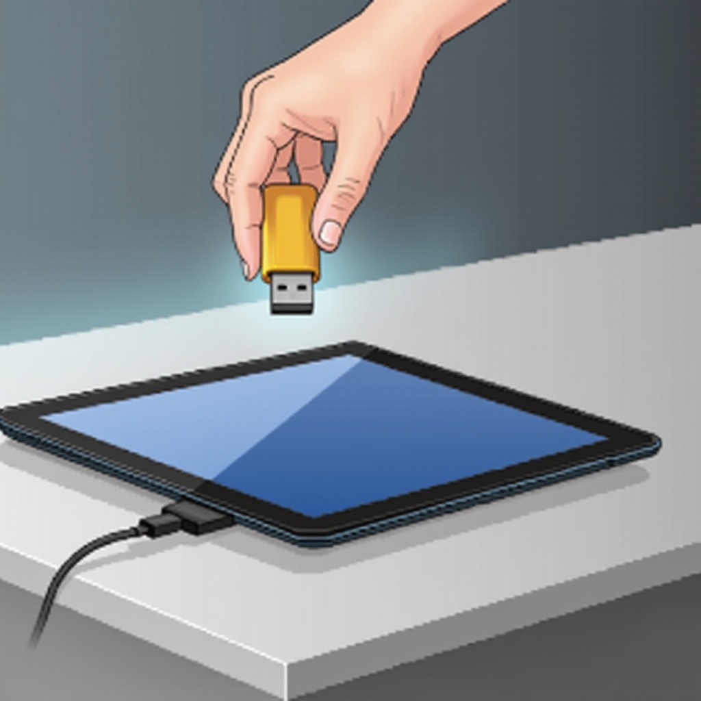 cle usb sur tablette